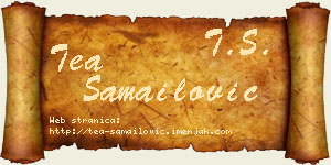 Tea Samailović vizit kartica